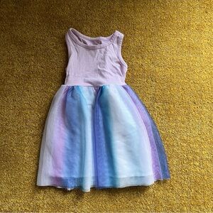 Cat & Jack Sleeveless ballerina tulle skirt dress purple blue 2T